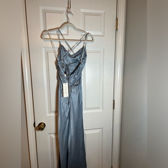 NEW Shona Joy La Lune Lace Back Maxi Dress in Powder Blue - Picture 6 of 9